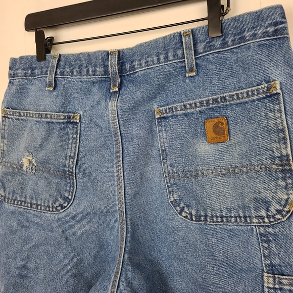 Carhartt Flawed Denim Carpenter Shorts Size 36 - Picture 6 of 7